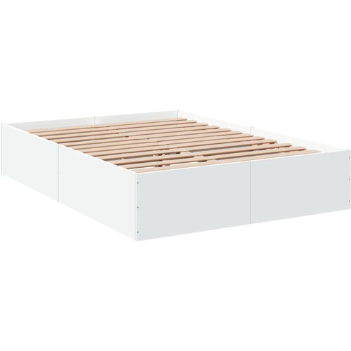 VidaXL Posteljni okvir be 135x190 cm inženirski les, (21156025) Slike
