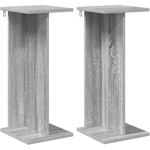  Stalak za biljke 2 pcs Sivi Sonoma 25 x 25,5 x 60,5 cm Slike