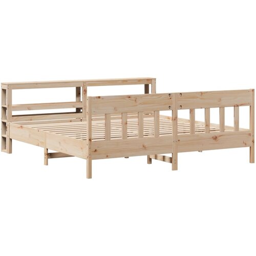 vidaXL Posteljni okvir z vzglavjem 180x200 cm borovina, (21306072) Cene