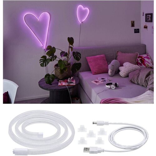 PAULMANN Neon Colorflex USB traka ružičasta 1m 4.5W 5V ružičasta/bijela plastika 70561 led traka s utikačem 5 V 1 m Cene