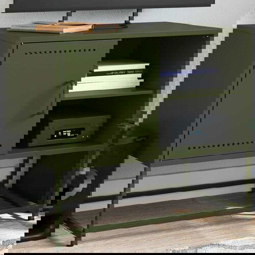 Furnova TV omarica olivno zelena 68x39x60,5 cm jeklo, (21922505) Slike