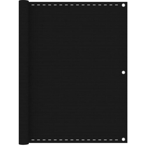 VidaXL Balkonsko platno črno 120x400 cm HDPE, (20764687) Slike