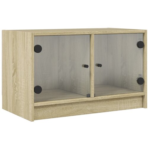 Maison Chic TV omarica - TV stojalo - Televizijska omarica s steklenimi vrati sonoma hrast 68x37x42 cm, (21702251) Cene