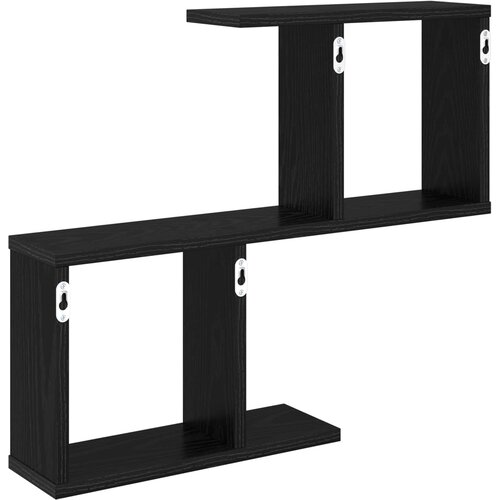  Polica na zidu Crni hrast 60 x 12 x 50,5 cm Konstruirano drvo Slike