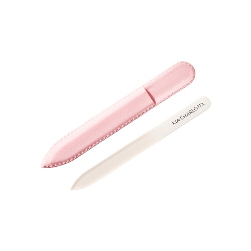 Kia-Charlotta glass nail file - pink Slike