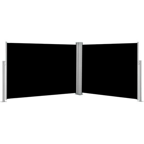 vidaXL Zložljiva stranska tenda črna 100x1000 cm Cene