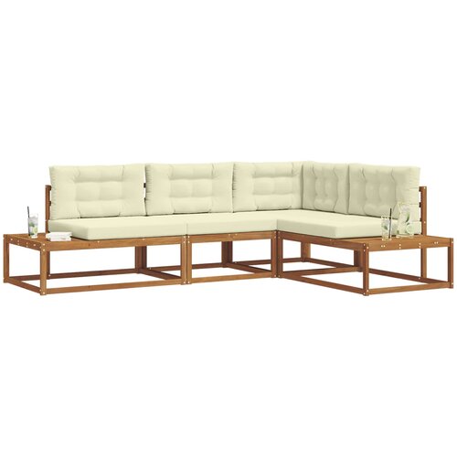  Set vanjskih sofa Prirodna i krem Slike