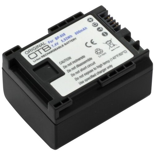 OTB baterija BP-808 za canon FS10 / HF10 / HF100 / legria HF-G10 / HF-S100, 800 mah kompatibilna Slike