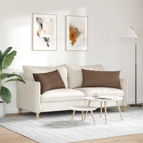  Jastučići za sofu 2 pcs Smeđa 80 x 40 cm tkanina Slike