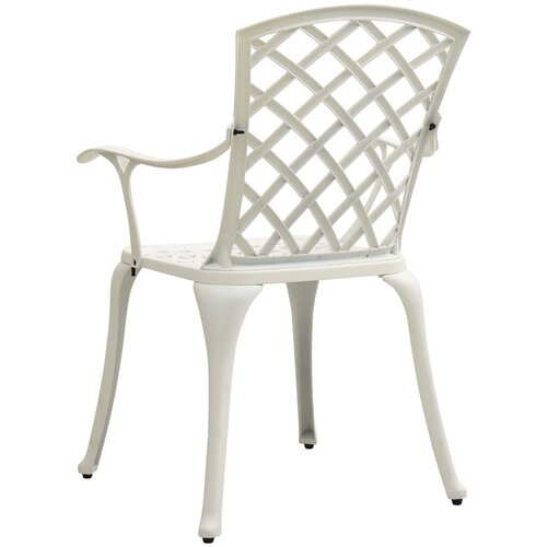  5-dijelni bistro set od lijevanog aluminija bijeli Slike