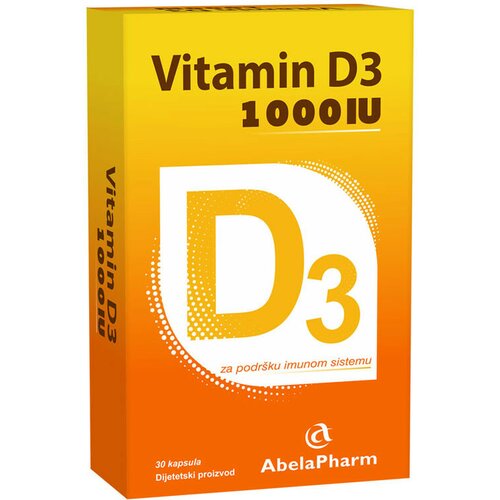 Abela pharm vitamin D3 1000 ij, 30 kapsula Cene