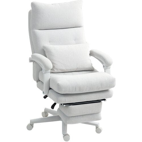 HOMCOM pisarni&scaron;ki stol poliester, najlon 70D x 68&Scaron; x 114 122V cm Krem bel, (5000242964) Cene