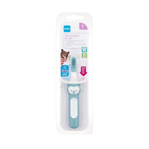 Mam Baby´s Brush Massaging Brush 3m+ Turquoise zobna ščetka 1 kos Cene