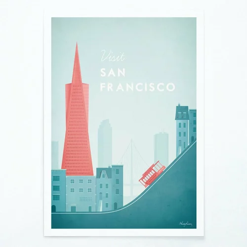 Travelposter Poster San Francisco, A3
