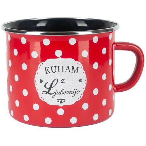 Alpeks Home ALPEKSHOME, KUHAM Z LJUBEZNIJO, LONČEK, RDEČ, 0,33L, 8 CM, 1 KOS, (22153139) Cene