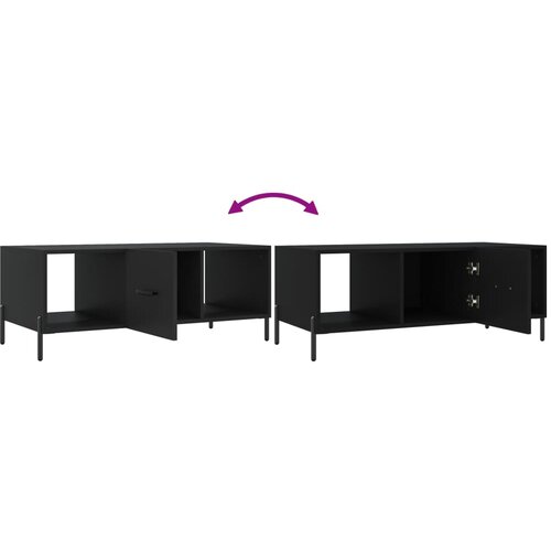  Stolić za kavu crni 102 x 50 x 40 cm od konstruiranog drva Slike