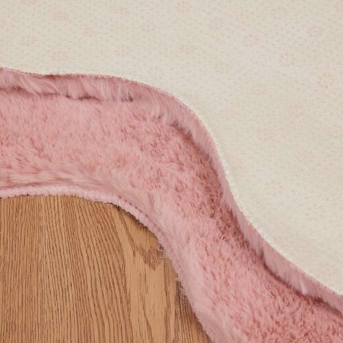  Faux Rabbit Fur Rug Olite Ružičasta 60 x 90 cm Poliester Slike