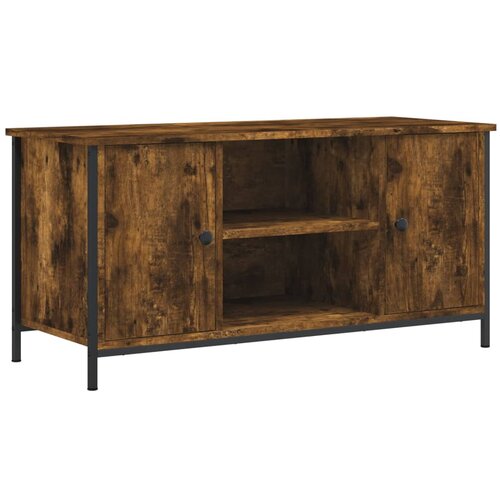 Maison Chic TV omarica - TV stojalo - Televizijska omarica dimljeni hrast 100x40x50 cm inženirski les, (21701814) Cene