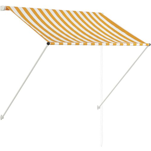 Maison Chic Zložljiva tenda - Senčniki 150x150 cm rumena in bela, (22038496) Slike