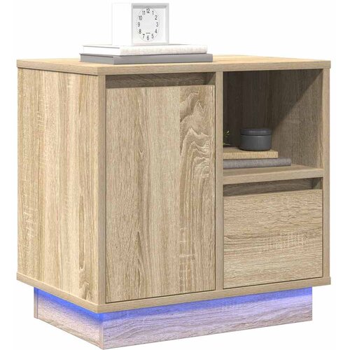  Noćni ormar Sonoma hrast 50 x 34,5 x 50 cm. Konstruirano drvo Slike