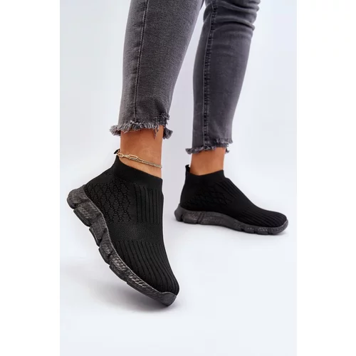 Kesi Women's Black Slip-on Sports Sock Shoes Liraelia