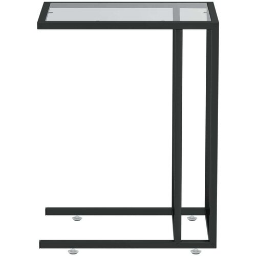  Bočni stolić za računalo crni 50x35x65 cm od kaljenog stakla Slike
