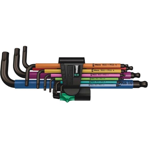 Wera 950/9 Hex-Plus multicolour multicolour set imbus ključeva, metrički, BlackLaser, 9 komada ( 073593 ) Slike