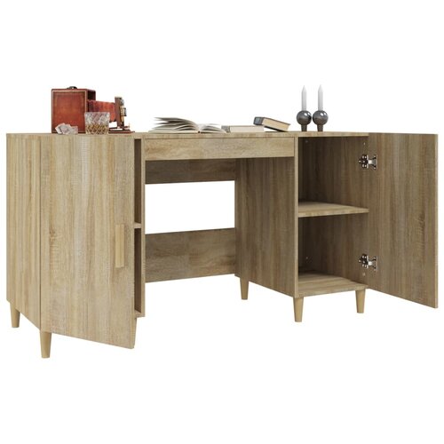  Radni stol boja hrasta sonome 140x50x75 cm konstruirano drvo Slike