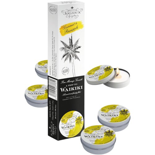 Petits JouJoux Waikiki - komplet masažnih sveč - kokos-ananas (5 x 43ml) Cene