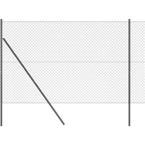 vidaXL Ograja iz verige z 7 stebrički 1.6x10 m Galvanizirana jeklo siva Cene
