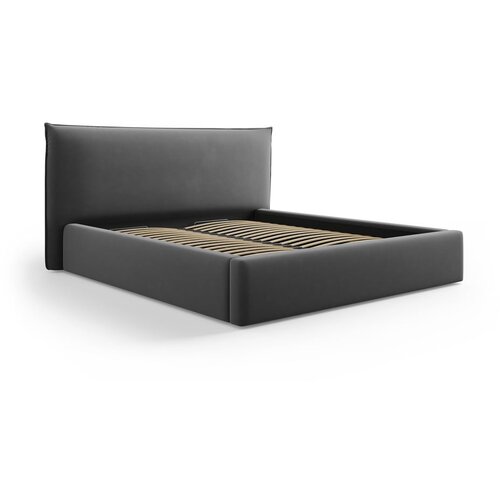 Milo Casa Tamno sivi tapecirani bračni krevet s prostorom za odlaganje s podnicom 140x200 cm Elio &amp;ndash; Slike