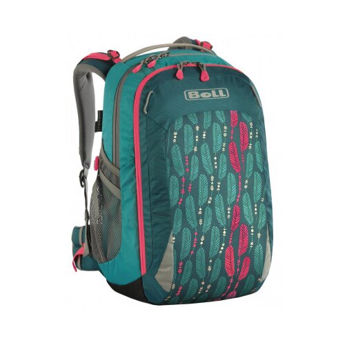 BOLL šolski nahrbtnik smart artwork collection 24 l feathers - teal Cene