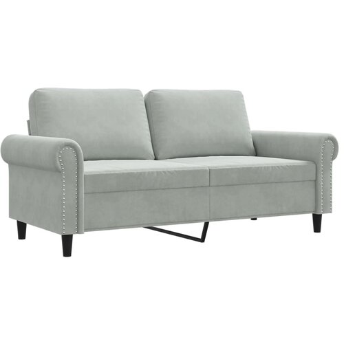 Maison Chic Dvosed kavč - Sofa - Kanape svetlo siv 140 cm žamet, (21727199) Slike