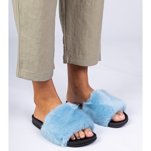 D/CEO marka niezdefiniowana Blue fur slides Manny Slike