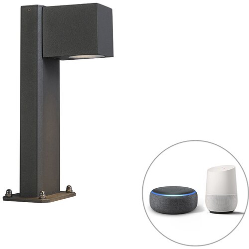 QAZQA Pametna stoječa zunanja svetilka antracitna 30 cm IP44 vklj. Wifi GU10 - Baleno Slike