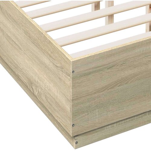 vidaXL Posteljni okvir sonoma hrast 120x190 cm inženirski les Cene