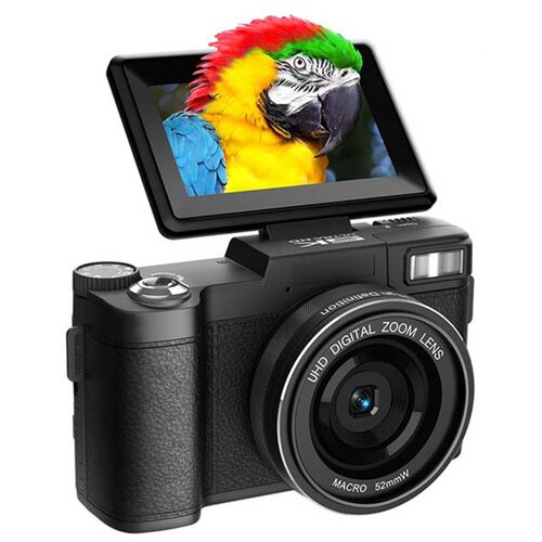INF 5K Ultra HD 64MP WiFi Digitalni Fotoaparat z Zložljivim Zaslonom & Makro Objektivom Black, (5000130483) Cene
