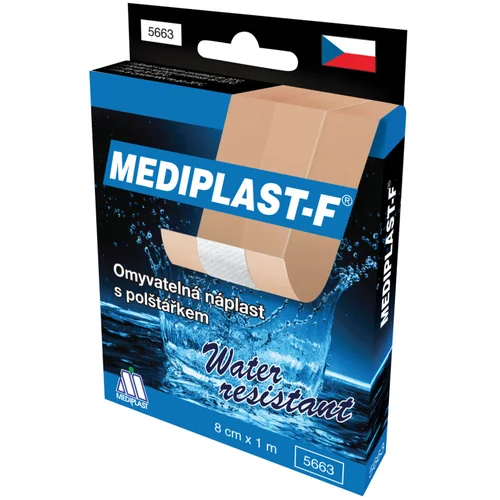 Mediplast Flaster s jastučićem, periv, 8 cm x 1 m