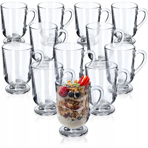 KADAX kozarci za kavo, latte, čaj 12x 300ml kozarci z ročajem za espresso aparat, (5000351563) Cene