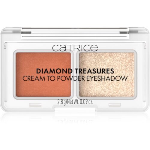 Catrice Diamond Treasures duo senčila za oči odtenek 050 Peach Gleam 2.8 g Slike