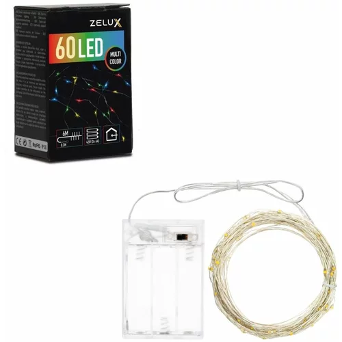 Zelux Baterijske micro LED lučke 60 LED 6m večbarvne