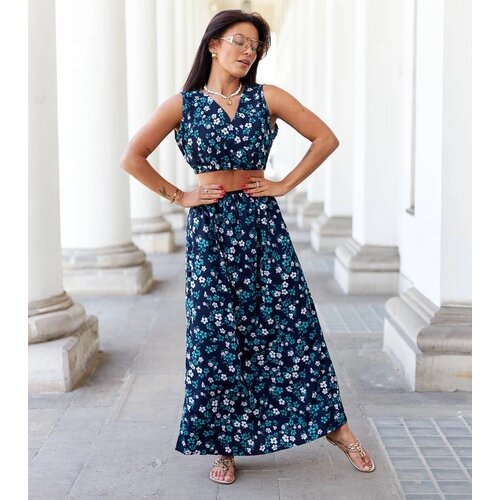 UR/CEO Navy set with top and skirt Genova Slike