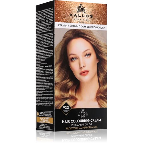 Kallos Glow Lasting Cream Colour permanentna barva za lase odtenek Golden Blond 60 ml Cene