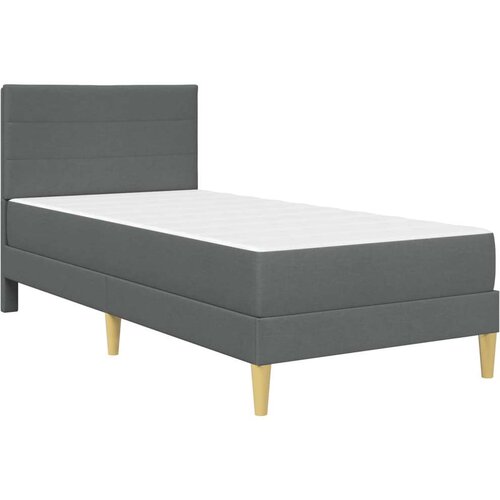  Okvir kreveta s madracem 2 pcs Tamno siva 90 x 190 cm tkanina Slike