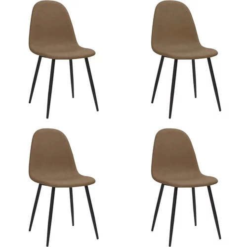  Jedilni stoli 4 kosi 45x54,5x87 cm temno rjavo umetno usnje