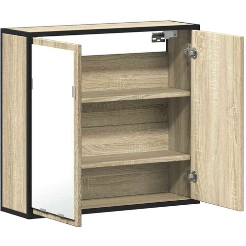 VidaXL Kupaonski ormarić s ogledalom sonoma hrast 65x20x60 cm Slike