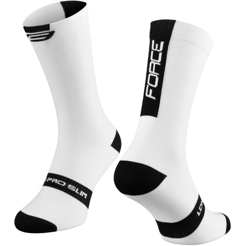 Force Čarape LONG PRO SLIM, belo-crne S-M Slike