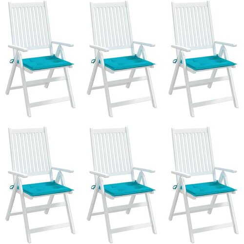 vidaXL Blazine za vrtne stole 6 kosov turkizne 40x40x3 cm tkanina Cene