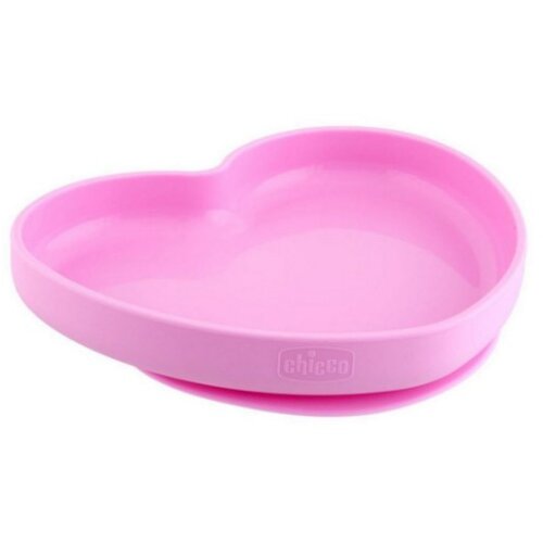  Chicco silikonski tanjir Srce roze Cene