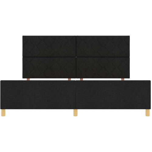 VidaXL Crni Krevet 200x200 cm od Tkanine Slike